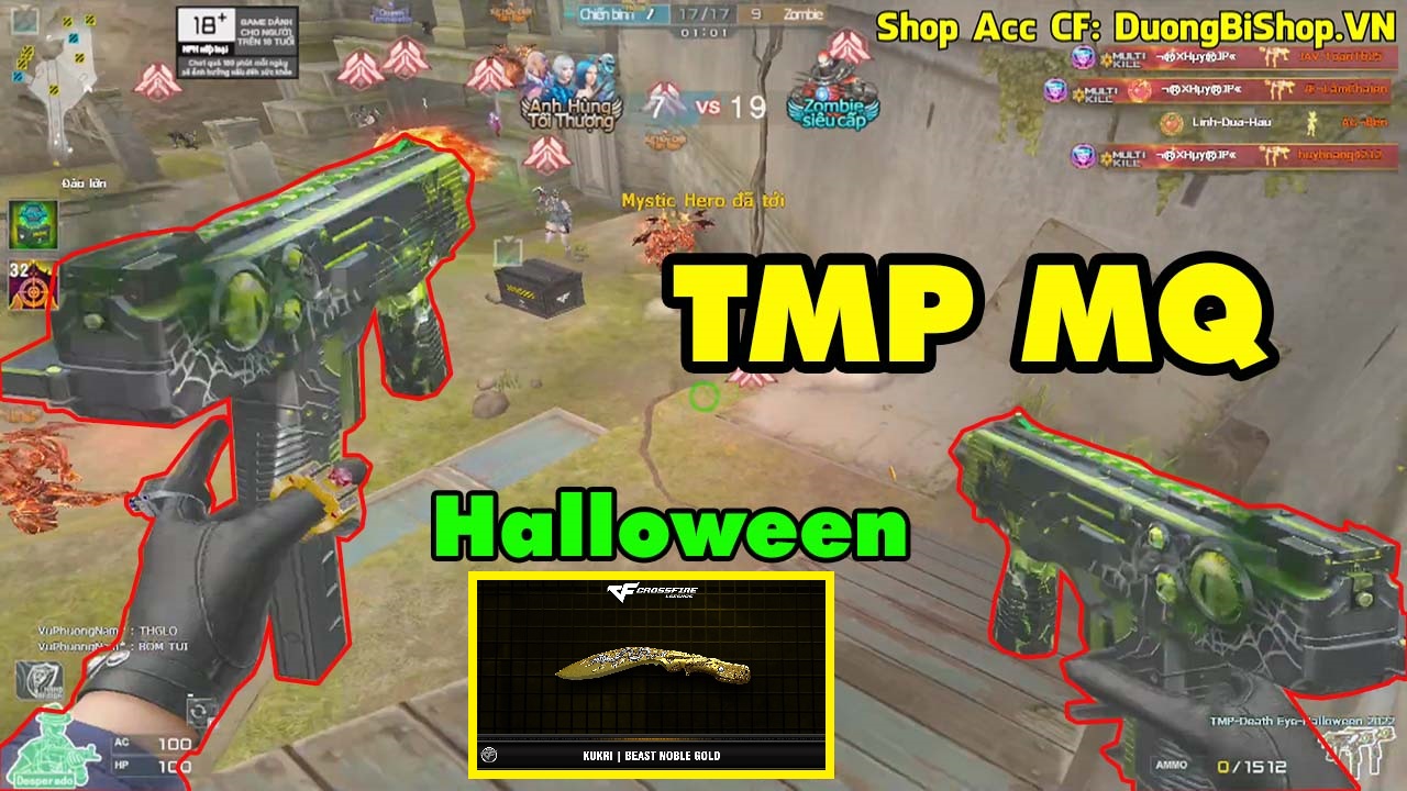 TMP Mắt Quỷ Halloween 2022 | Quắm VIP Noble Gold | Cấp Tân Binh