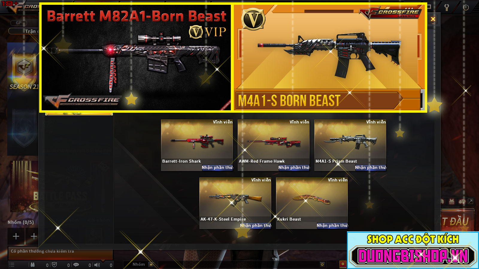 1 VIP Fake Tùy Chọn | M4A1+3Z Born Beast