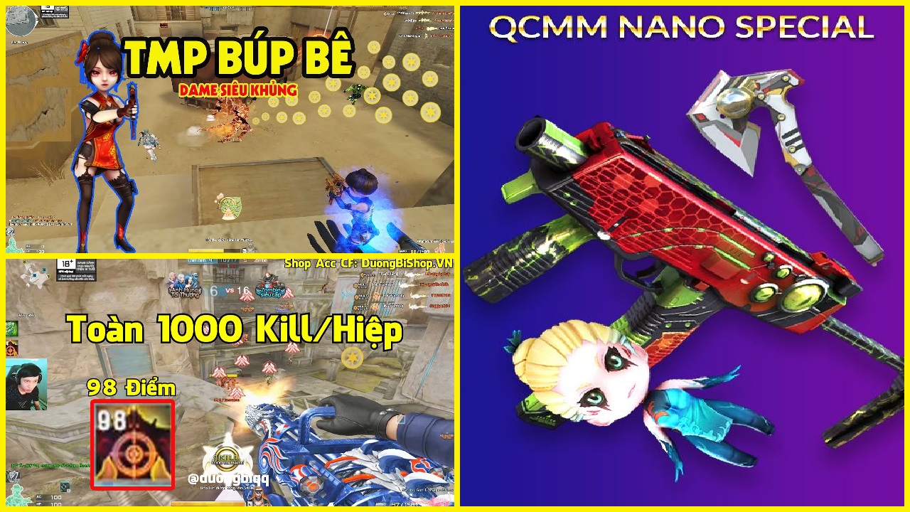 TMP BB | 6N Prime | Combo Nano | Evo Elite | M200 VIP | NV Vô Hạn Đạn | Combo I