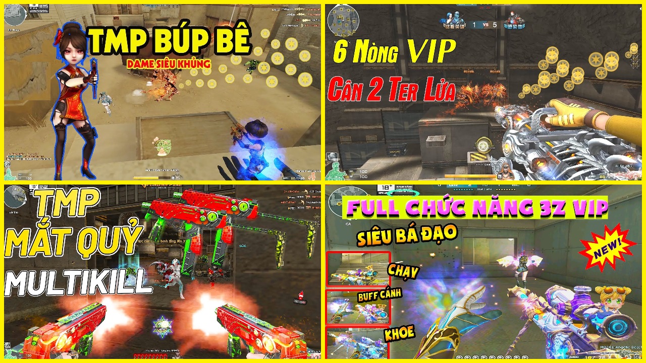 TMP BB+MQ | 6N VIP | 3Z Thiên Sứ | HK417 Phượng Hoàng | Gói SC | NV Định Vị Zombie